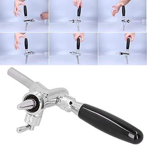 Bewinner Fassbierhahn mit Schwarzem Griff-Keg-Koppler für Heimbraubedarf