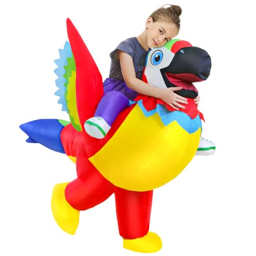 Disfraz Inflable de Loro para Niños 7-10 Años miniatura 4