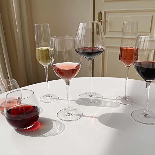 Vintorio Goodglassware Champagne Flutes (Set Of 4) 8.5 Oz – Tall, Long Stem, Crystal Clear, Classic, And Seamless Tower Design - Dishwasher Safe, Quality Sparkling Wine Stemware #TOP7