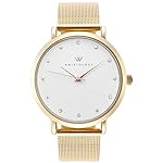 Wristology 10 Styles Maxi Crystal Watch Leather Band - Interchangeable Genuine Leather Strap - Large Easy to Read Watch with Second Hand for Women, Men, Nurses, Teachers