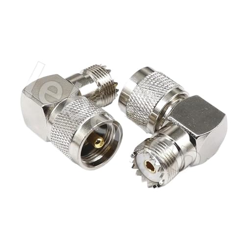 Conector RF UHF Macho a Codo Hembra UHF de 90 Grados SL16 Adaptador de Acoplamiento Coaxial 6