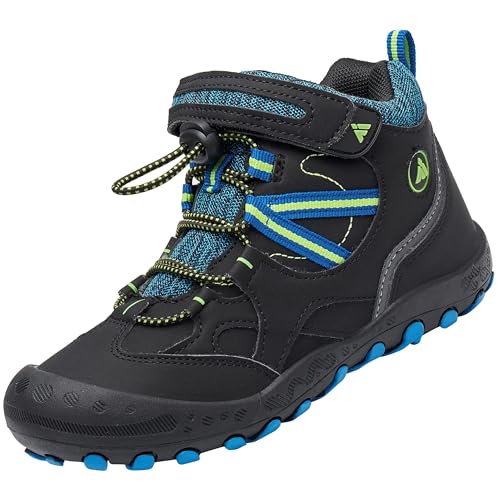Mishansha Kinder Wanderschuhe Outdoor Mädchen Trekkingschuhe Leicht rutschfeste Wanderstiefel für Junge Bequeme Outdoorschuhe Sportschuhe Komfortabel Trekkingstiefel,Schwarz 29