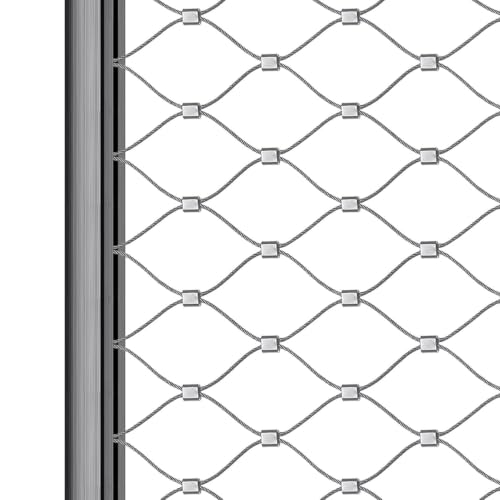 Malla de cuerda de acero inoxidable flexible con cable de 1.5mm y protección para jardín