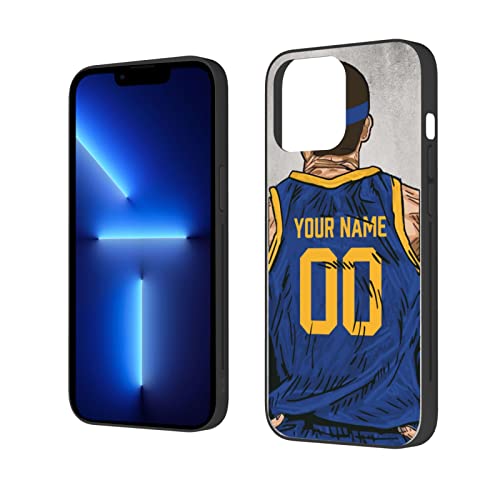 Custom Basketball Player Jersey Silicone Shockproof Phone Case Compatible For Iphone 14 13 12 11 Pro/Pro Max/Mini Custom Design Your Name And Number Fans City Gift #TOP1