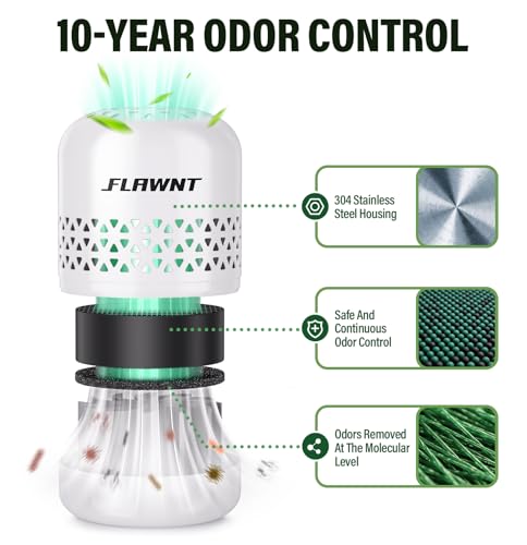 Image of Fridge Deodorizer,Lasts Up to 10 Years,Stainless Steel,Ceramic White