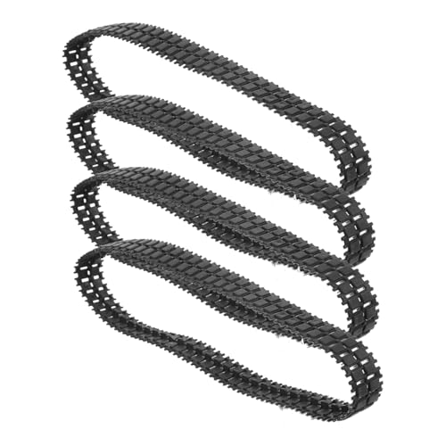 BESTonZON 4piezas Orugas De Goma para Tanque RC Cadenas De Repuesto para Robot DIY Orugas Suaves con Agarre Seguro y Maniobrabilidad Terrenos Variados