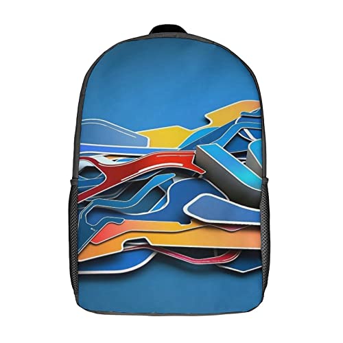 Sac à dos imprimé en 3D style abstrait pour la rentrée des classes et les sorties