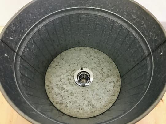 Amazon.com: Round Rustic Sink Farmhouse Galvanized & (Rustic Farmhouse ...