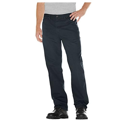 Dickies Herren Ente, Relaxed Fit, gerades Bein, Zimmermanns-Jeans, groß - Grau - 48W / 30L