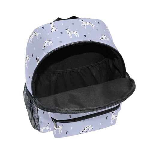 Funny Dalmatian Dogs Kids Backpack Toddlers 12 Inch Lightweight Preschool Backpack for Boys Girls 3-8Y Bookbag with Adjustable Straps4