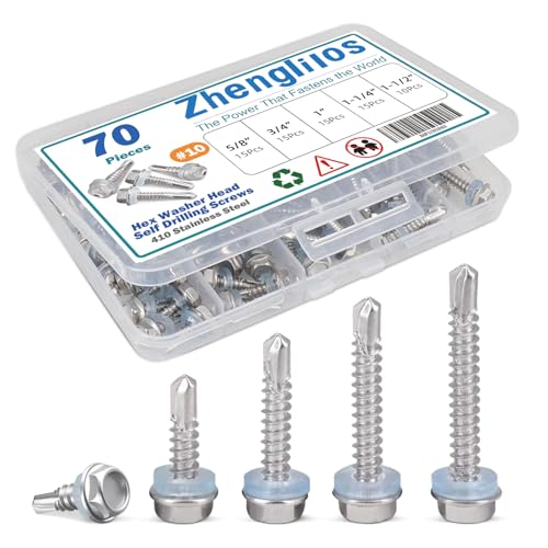 Kit Tornillos Autoperforantes Acero Inoxidable 70 Pzs miniatura 1