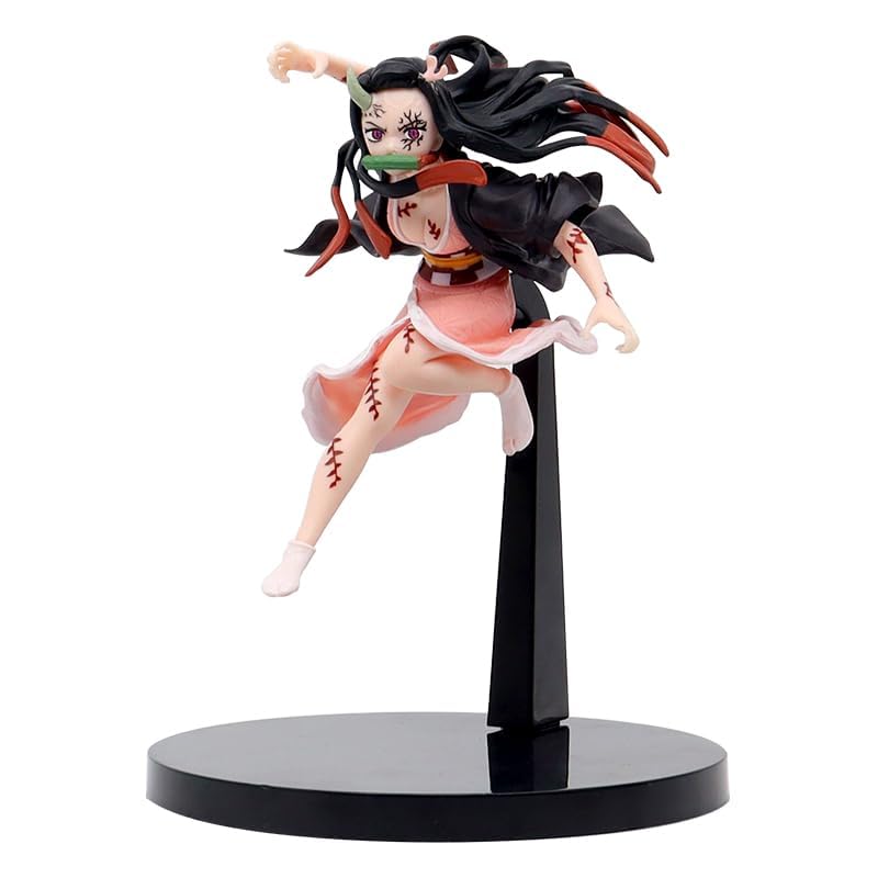 Image of Blue Aura Anime Cartoon Action Figure Height- 19cm Collectible Multicolour PVC | Nezu in Air Fight