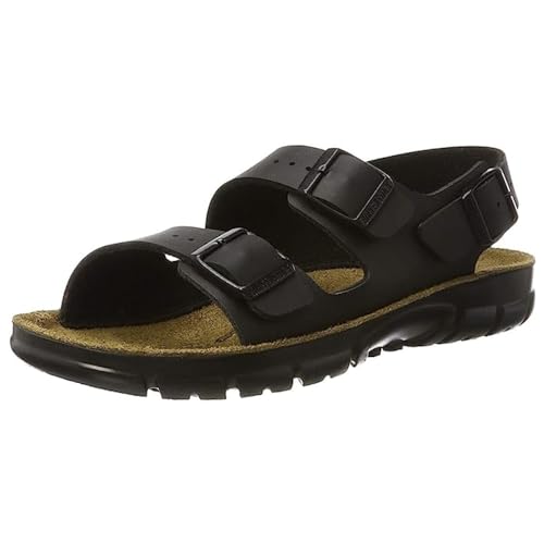BIRKENSTOCK Men's Ankle Strap Professional Shoe Soft Bed (Birko Flor) Kano Black Size 12 UK, 39 EU
