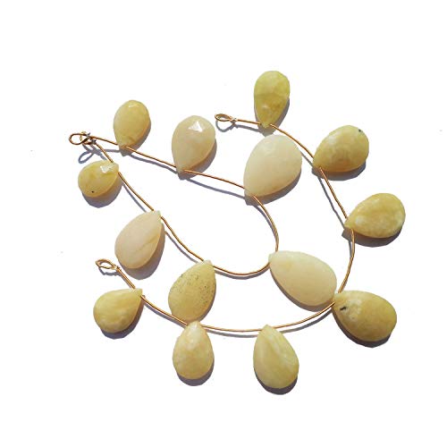 Perles d'opale jaune naturelle en poire pour créer vos bijoux bohèmes et élégants d'été