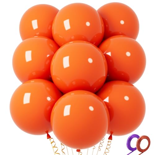 Image of 32Pcs Orange Big Balloons 18 Inch, Round Large Latex Party Balloons for Birthday Wedding Decorations. (orange)