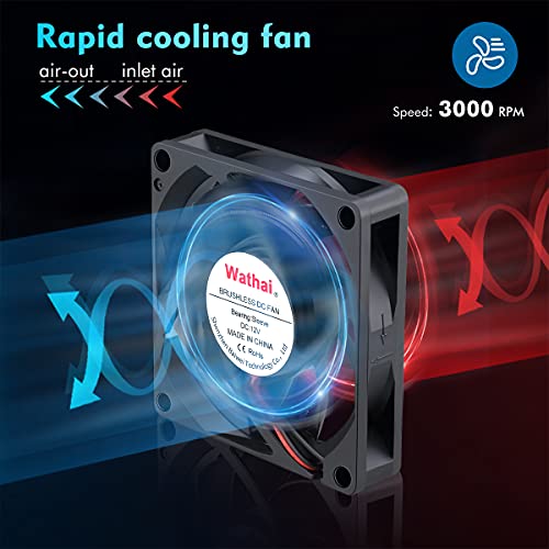 Wathai Dc 12V Cooler Case Fan 70Mm X 70Mm X 15Mm 2Pin Brushless Cooling Fan 2Pack #TOP2