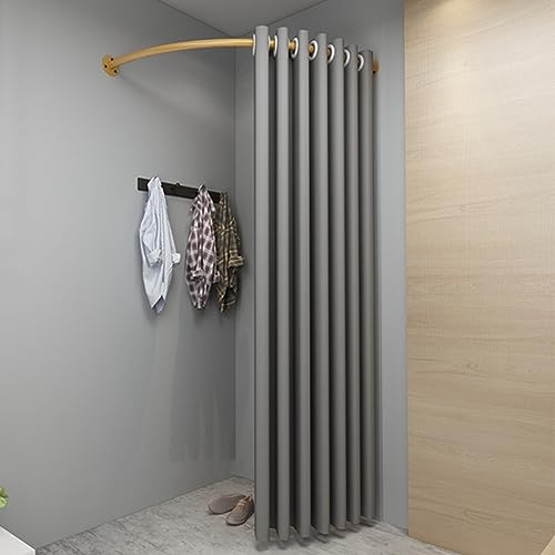 Curved Curtain Rod for Wardrobe – Simple Fitting Room Curved Curtain Rod for Wardrobe – Simple Fitting Room