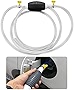 Ajxn Gasoline Siphon Hose, Portable Manual Car F-uel Transfer Pump, with 2M Syphon Hose Siphoning Kit, Suitable for Fish Tank Brewing Natural G-as O-il D-iesel and W-ater (Black)