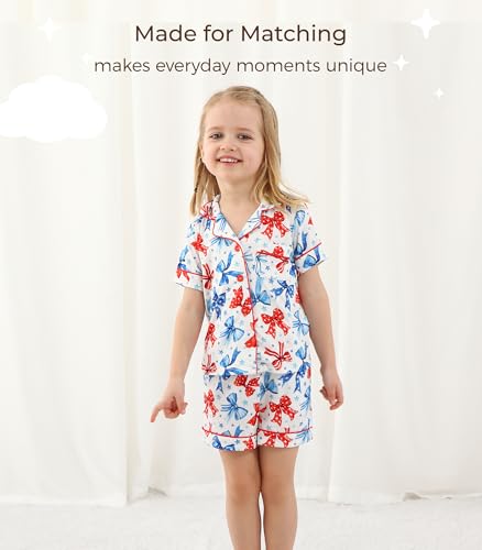 Image of Toddler Boys Girls Clothes Set Viscose from Bamboo Home Outfit Button Down Top Clothing Sets Soft with Pockets 2-5T