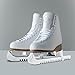 Cosmos 2 Pieces Ice Skate Guards Hockey Shoe Blade Covers Hockey Skates Blade Guards Ice Skating Protector Ice Hockey Equipment with Adjustable Buckle for Ice Skating, Figure Skates, Hockey (White)