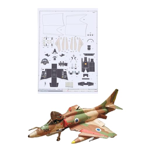 DAGIJIRD Simulation Paper Plane Model 1/32 Scale American A-4 Skyhawk Fighter Attack Airplane Model (Unassembled Kit)