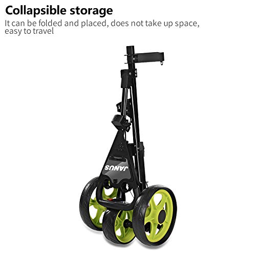 Janus Golf Push Cart, Golf cart for Golf Clubs, Golf Pull cart for Golf Bag, Golf Push carts 3 Wheel Folding, Golf Accessories for Men Women/Kids Practice and Game - Thumbnail 4