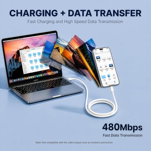 Image of AILKIN 20W iPhone 15 /16 /17 Compatible USB C to C Fast Charger with Type C Cable, PD Fast Charging Adapter for iPhone 17 /16 /15 Series, iPad Air, iPad Pro & Mini & Other USB-C Devices
