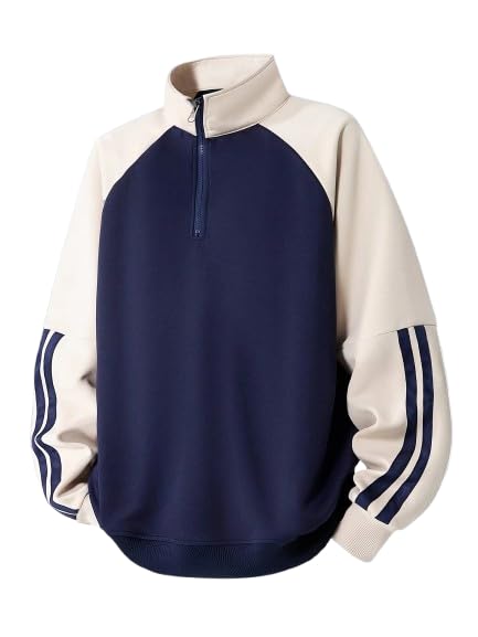trillion Half Zipper Solid Sweatshirt for Men (Regular Fit Polyester Blend)-picture-18