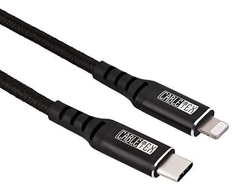 CABLETEX USB-C zu Lightning Ladekabel | 2m Länge | USB 3.1 | MFi-Zertifizierung für iPhone, iPod, iPad und Airpods