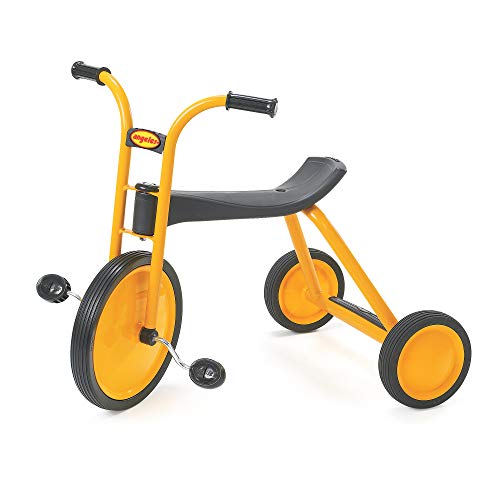 Image of MYRIDER Toddler Trike, Kids Tricycle for Preschool, Daycare, Playground Kids Tricycles, Rubber Tires, Yellow /Black, 12 inch Midi | MyRider Toddler Tricycle with 14.5 inch Tall Seat & Spokeless Tires, Rust-Resistant Kids Bike for Preschools and Daycare