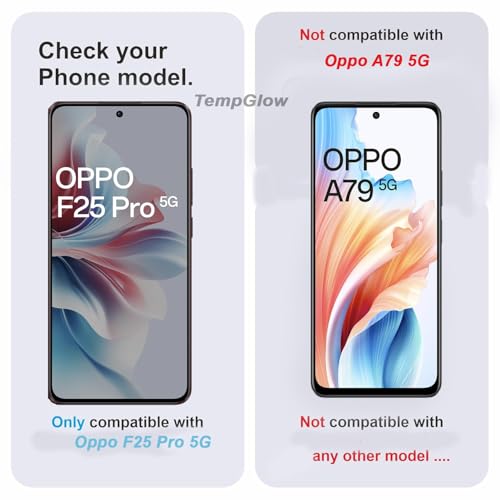 Image of Screen Protector for Oppo F25 Pro 5G (Black) Tempered Glass Edge-to-Edge 6D Screen Guard With Installation Kit