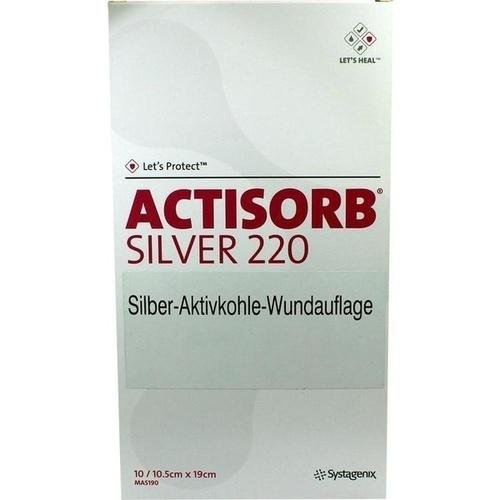 ACTISORB 220 Silver 19x10,5 cm steril Kompressen 10 St