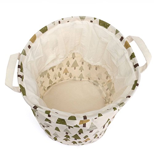 Cesta redonda plegable para la colada que ahorra espacio 4