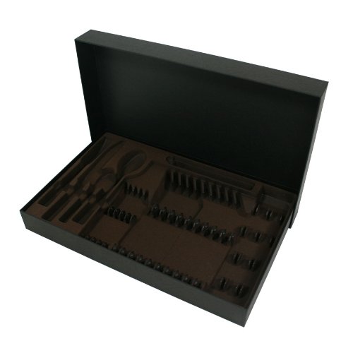 Coffret carton noir pour ménagère 18 ou 24 pièces