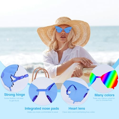 Sunglasses Butterfly, Rimless Butterfly Sunglasses, Adult Party Favors, for Daily, Bachelorette, Wedding, Vacation3