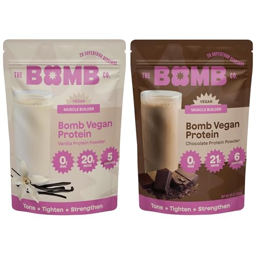 The Bomb Co Chocolate & Vanilla Plant Protein Powder, 21g Protein, 40ct image 4