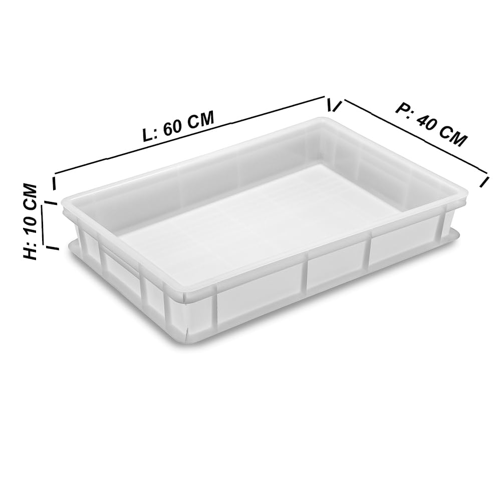 Set 6 cassette porta impasto panette pizza pane 60x40xh10 anticontaminazione certificata per alimenti VASCHETTA DA FRIGO professionale litri 20 impilabilePIZZERIA CASEIFICI