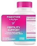 Pink Stork Fertility Supplements for Women - Prenatal Multivitamin with Ovulation, Conception, & Hormone Balance Support - 17 Vitamins & Inositol, Ashwagandha, & Vitex - 60 Capsules