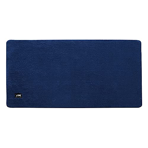 Tapis de bain en microfibres bleu 90x120cm Ruby Lil - 2
