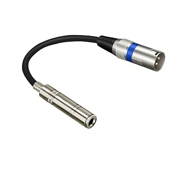 1/4 Inch TRS to XLR Cable, Balanced Audio Adapter, High Fidelity Low Noise, 6.35mm Female to Male XLR, for Musical Instruments, Microphone, Amplifier Connection XLRM-6.35F-0.3M