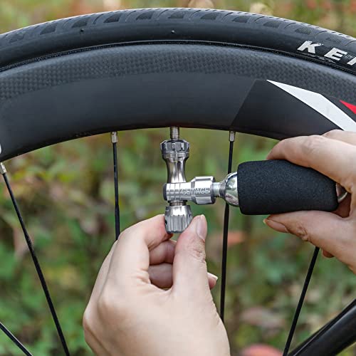 Inflador de CO2 para pneus de bicicleta - Compatível com bomba de CO2 para bicicleta Presta e válvul