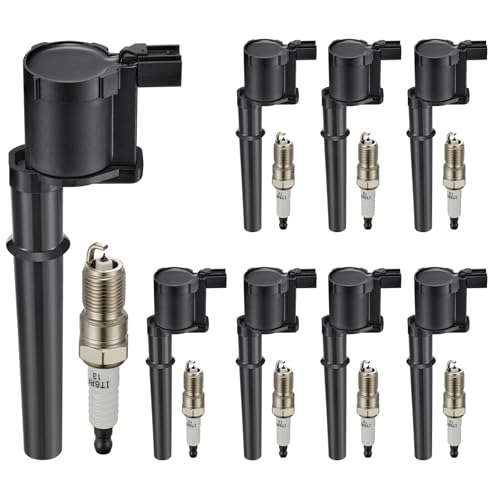 Image of 8 ignition coils+8 Spark Plugs Kit-Fix Misfires for Ford GT /Mustang & Lincoln Navigator /Aviator /Continental& Mercury Marauder & Panoz Esperanto /Avanti (4.6L /5.4L /5.8L) -Repl. UF191 /SP493