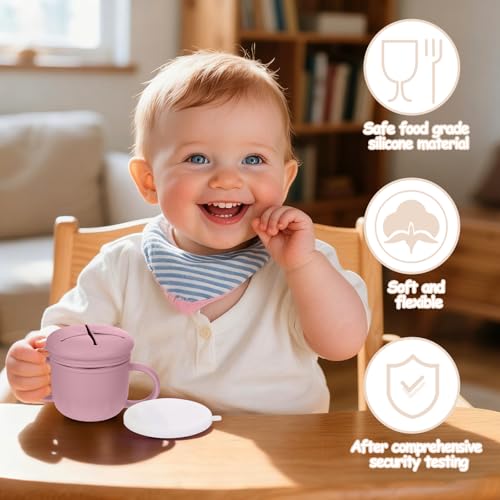 Image of Mity rain 2-Pack Stainless Steel Snack Containers, 4-in-1 Spill Proof