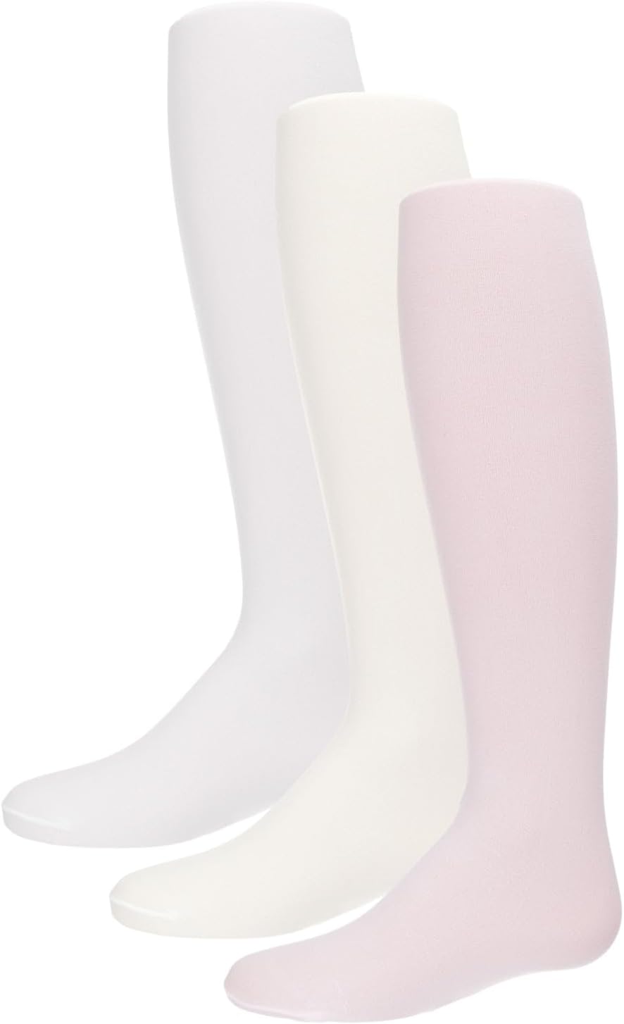 MeMoi Girls' 3 Pair Pack Essential Rhumba Opaque Tights