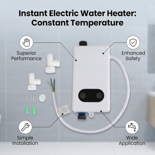 Elektryczny Bezzbiornikowy Podgrzewacz Wody Mini Design Stal Nierdzewna 220 V 3400 W Konwersja Częstotliwości Stała Temperatura Bojler