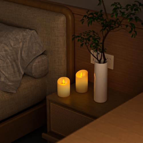 Forever Speed 3er-Set Led Kerzen Aufladbar mit Fernbedienung Timer, Dimmbar Wiederaufladbare Flammenlose Kerzen mit Ladekabel für Party Wohndekoration, Camping, Hochzeiten, Geschenke – Bild 5