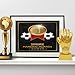 Award Trophy Goalkeeper Gold Trophy Cup Baseball Gloves Shape Large Trophies Cup for Match Sports Spelling Bee Competitions (8.26 X 4.7 Inches)