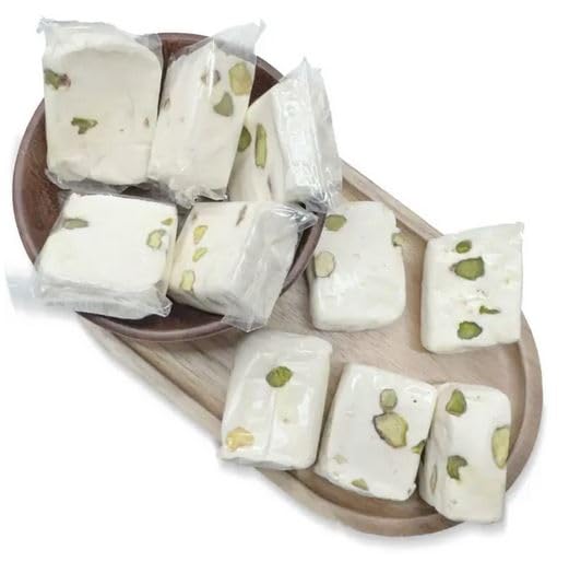 Image of NY Spice Shop Nougat with Pistachios - 3 Pound White Middle Eastern Nougat