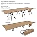 LANGWEI Lightweight Camping Cot, Portable Folding Camping Cots Bed with Aluminum Alloy Bed Frames, High and Low Dual-Use Travel Bed for Garden Yard Lawn Sunbathing,Brown