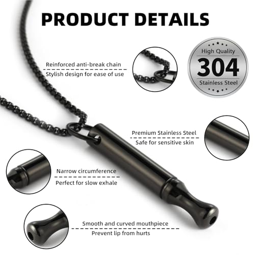 2 Pcs Breathing Necklace Breathlink Fum Vaporless Inhaler Stop Smoking Necklace Quit Smoking Aids Quit Vaping Tools for Smoking Cessation Fum Vaporless Inhaler for Natural Calm Stress Anxiety Relief2